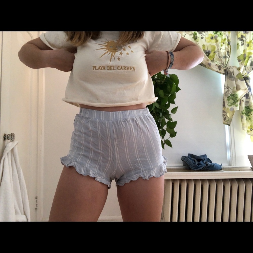 Kendall + Kylie blue shorts